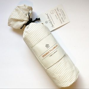 Hearth and Hand Organic Pillowcases Stripe KING
